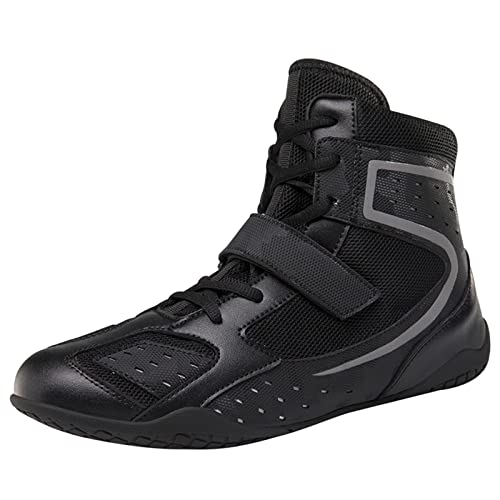 Mens Boxing Sneakers, Comfortable Boxing Boots Lightweight Breathable Wrestling Sport Sneakers Casual Boxers Athletic Workout Shoes