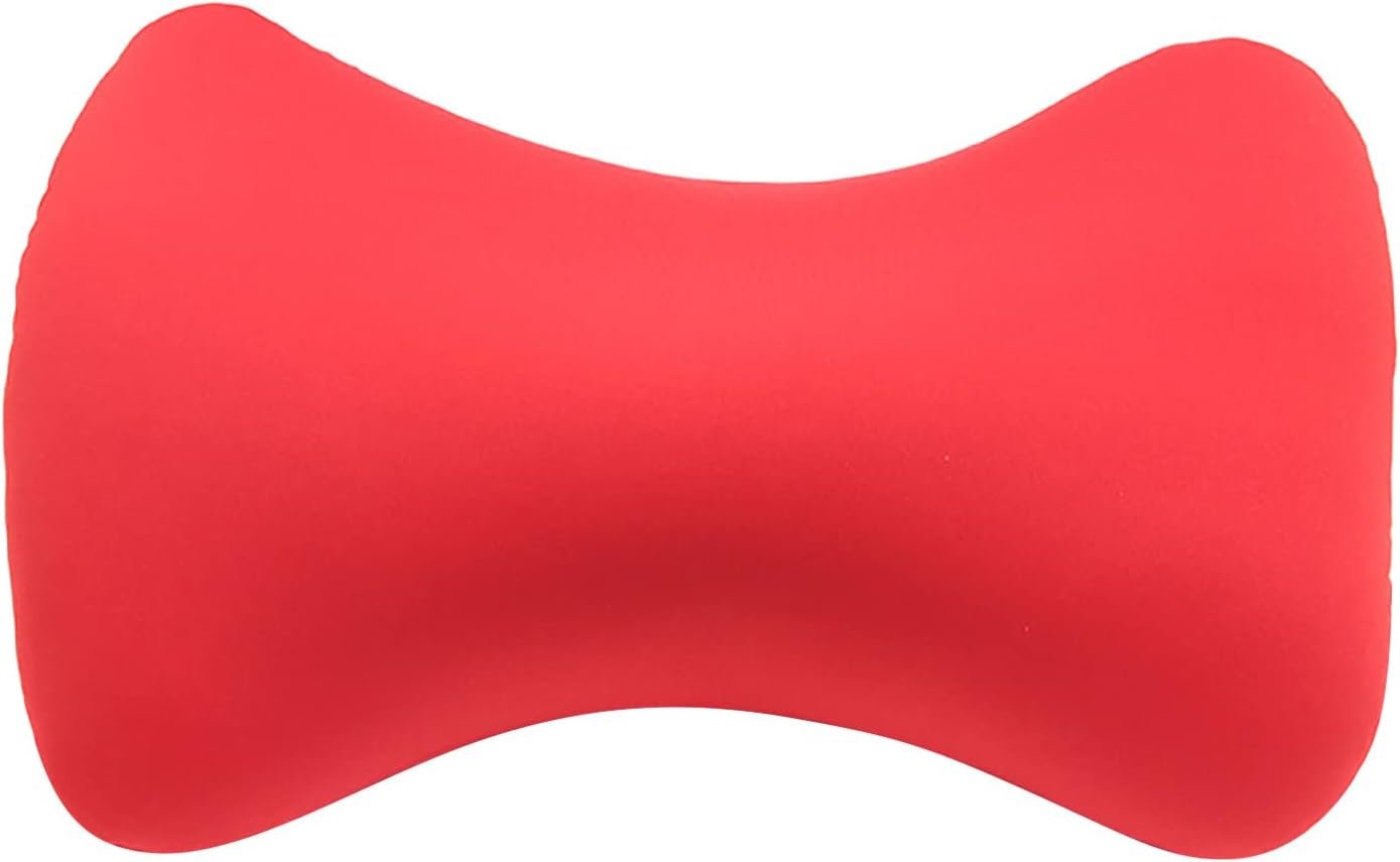 Almohadas de microperlas de 15 x 8 pulgadas para dolor de cuello y hombros, almohada de viaje pequeña para sofá almohadas para sala de estar, diseño ergonómico para la cabeza y la espalda, cojín de descanso para asiento de coche, almohada de columna para oficina en casa