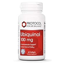 Protocol For Life Balance - Ubiquinol 100 mg - Cardiovascular Support with Active Form of CoQ10, Supports Energy Production, Heart Health, Antioxidant Activity - 60 Softgels