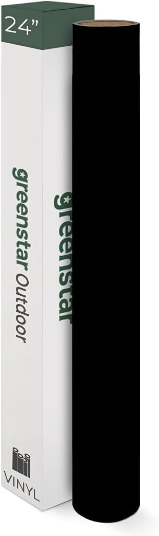 Greenstar Sign Vinyl Outdoor Self-Adhesive Graphics Decals Lettering 3mil 24" x10yd - Black