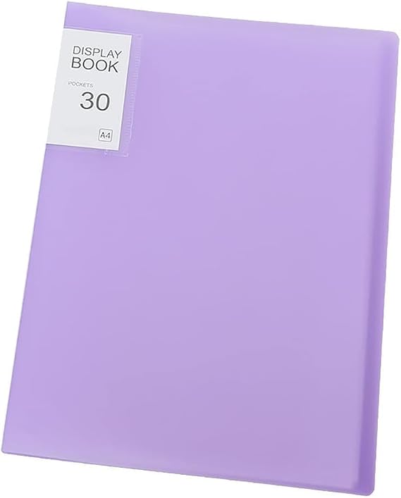 Purple Diamond Storage Book - A4 Portfolio Folder for 60 Picture Pics, 30 Pages - Organization, Storage, 12.2x9.1in