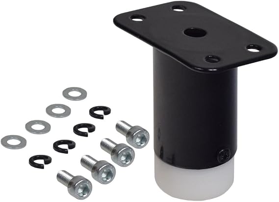 AlveyTech Stabilizing Post for Razor Crazy Cart (Version 5+) 1 pc - Replacement Anti-Tipper Post and White Plastic Tip, Version Specific, Single, Safety and Stability Parts for Electric Carts/Go-Kart