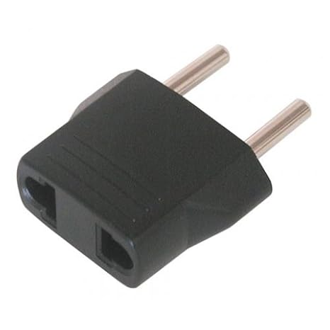 Norstar 3 Pack Round Pin Plug Adapter - Europe Adapter for US/AU/NZ/Canada/Mexico to Europe - 240V AC, Black, Plug-In, 2 Poles, Type C