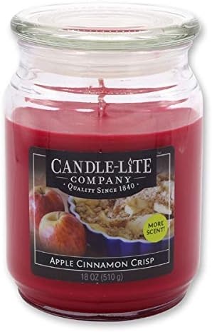 Candle Lite 3297021 Apple Cinnamon Crisp Wax Candle, 18 Oz (Pack of 2)