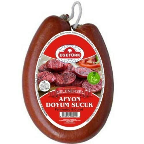 EGETURK AFYON DOYUM SUCUK 1LBS Mild Halal Fermented and Cured