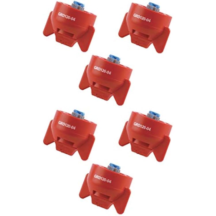 Pack of 6 - Hypro Guardian Red Polymer Spray Tip 120 Rated @ 0.40 GPM 40 PSI GRD120-04