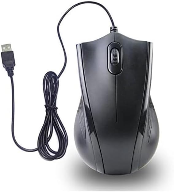 iMicro MO-M128MI Wired USB Optical Mouse, Black