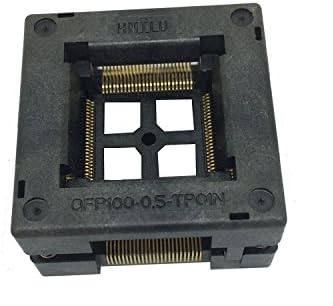 QFP100 FQFP100 TQFP100 to DIP100 Burn in Socket OTQ-100-0.5-09 Pin Pitch 0.5mm IC Body Size 14x14mm tip to tip Size 16x16mm Test Socket Adapter Programmer MCU