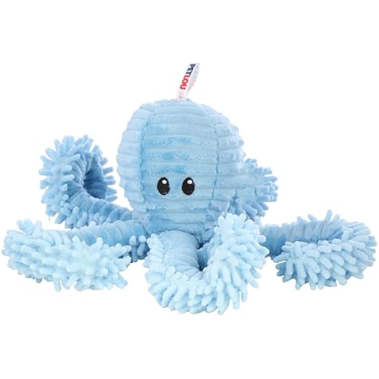 Pet Lou Blue Bay Octopus Dog Toy, 14-inch Length