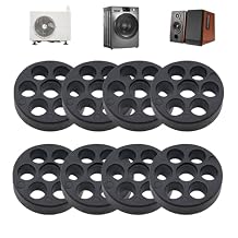 Rubber Isolation Pads Thick Rubber Washers 1.77 Inch OD 0.4 Inch ID 0.4'' Thick Mechanical Vibration Damping Pads Anti Vibration Isolation Isolator Washer(8 Pcs)