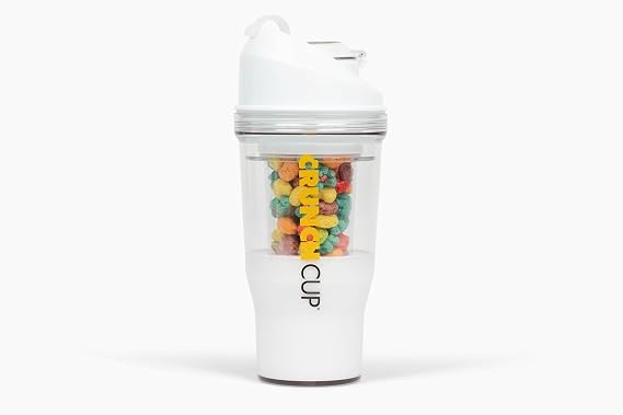 CRUNCHCUP Bundle & Save on a Portable Cereal Tumbler + CrunchCover Lid [WHITE]