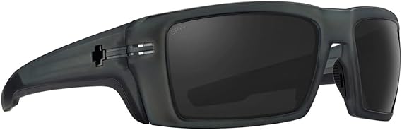 Spy Rebar ANSI Sunglasses Matte Translucent Gunmetal with Happy Gray Polarized Lens 62mm + Hard Case