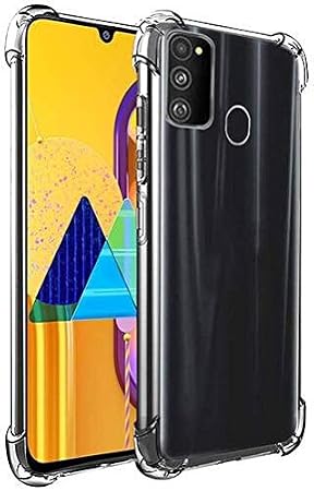 KZY İletişim Samsung Galaxy M21 Şeffaf Airbag Antishock Köşe Korumalı Silikon Kılıf