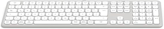Hama Wireless Keyboard (Multi Device Keyboard with Radio/Bluetooth for PC, Smartphone, Tablet, Full Format, Battery, Silent Scissor Keys, Multimedia Keys, German QWERTZ Layout) White