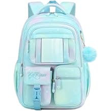 MATMO Backpacks for Girls, School Backpack Kids Student Bookbag Travel Daypack (Blue)