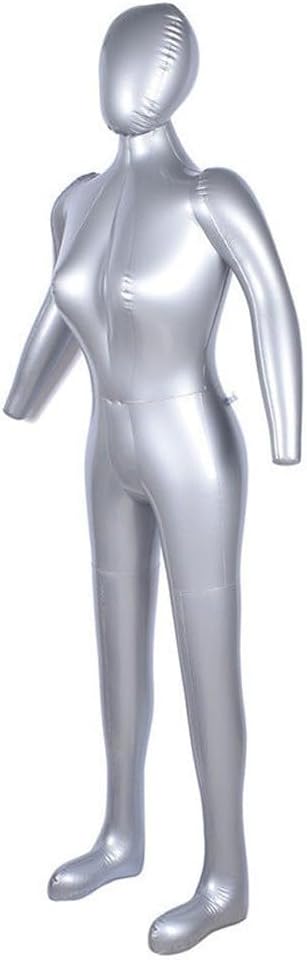 165Cm Inflatable Full Body Female Mannequin, Pvc Dress Form With Stand For Retail Store Display, Space Saving Shop Decor