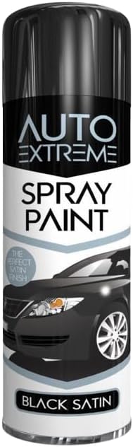 All Purpose Auto-Extreme Spray Paint, Boast a Stunning Appearance, Long-Lasting Durability, Effortless Excellence, Black Satin Aerosol, 250 ML, (1PCS)