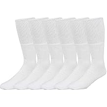 USBingoshop Men's 6 Pack Cotton Mid Calf Tube Socks 9-15 (Shoe Size 6-12)