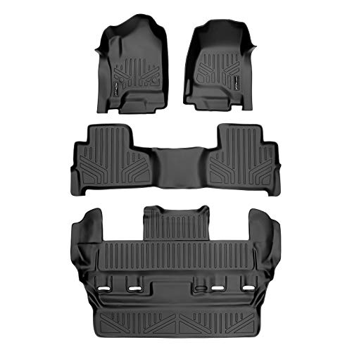 MAXLINER Custom Fit Floor Mats 3 Row Liner Set for 2015-2020 Chevrolet Tahoe
