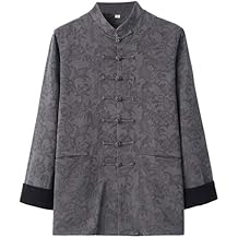 Jacquard Kung Fu Jacket, Cotton Linen Tai Chi Uniform Men Chinese Clothes Wing Chun Clothes