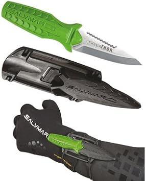 SALVIMAR PREDATHOR Compact Stainless Steel Scuba Diving Knife with Sheath