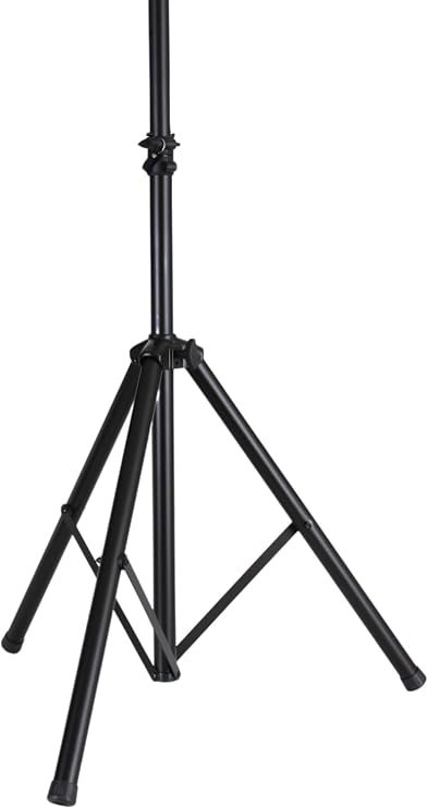 Pyle Universal Speaker Stand Mount Holder Heavy Duty Tripod w/ Adjustable Height from 40 to 71 and 35mm Compatible Insert Easy Mobility Safety Pin and Knob Tension Locking for Stability, Black