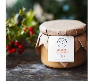 Edinburgh Honey Co., Set of 2 Jars, Scottish Orange-Infused Honey, 100 ml Each