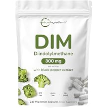 DIM Active Supplement, DIM 300mg, 240 Veggie Capsules (8-Month Supply), 2 in 1 Formula, Estrogen Metabolism, Premium DIM-Plus Broccoli Extract Supplement With Black Pepper for Better Absorption