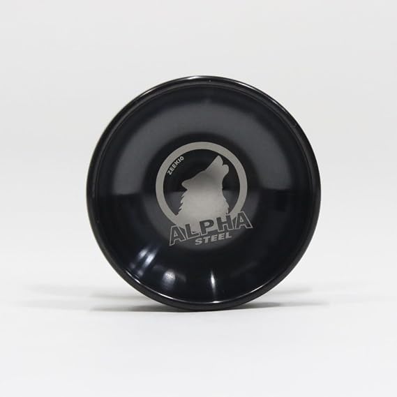 Zeekio Alpha Steel Yo-Yo - Organic Shaped Stainless Steel - Undersized YoYo with D Sized Bearing (Black -White Etching)