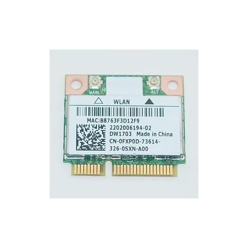 FXP0D - WiFi Card Atheros AR5B225; DW1703 Mini PCI-E 802.11bgn; Bluetooth Inspiron 17 5721