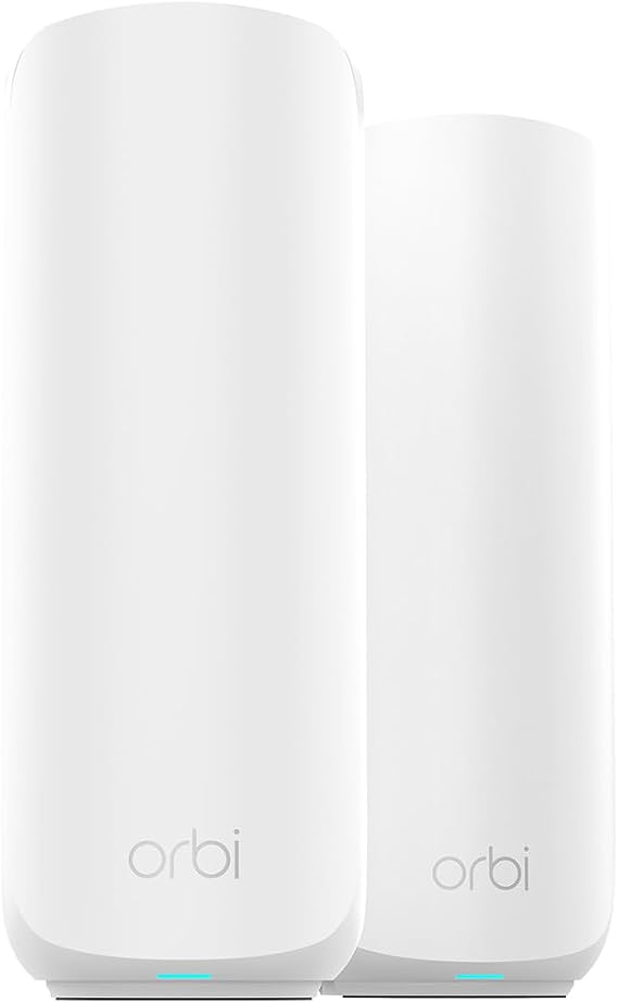 NETGEAR Orbi 370 Series Dual-Band WiFi 7 Mesh System for Home (RBE372) Wireless Router (no Modem) + 1 Extender, Security Features, Covers 4,000 sq.ft., 70 Devices, Universally Compatible with ISPs