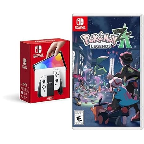 Nintendo Switch OLED Model w/White Joy-Con + Pokemon Legends: Z-A Game Bundle