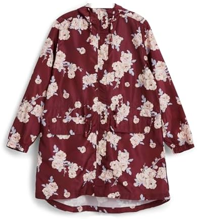 Vera Bradley Women's Packable Water Resistant Raincoat (Extended Size Range)