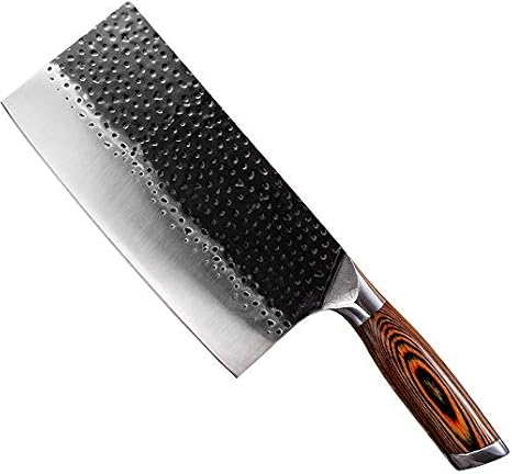 Cleaver Knife,Meat Cleaver Professional Handmade Forged Kitchen Chopping Knife Stainless Steel Chinese Knife Meat Cleaver Kitchen Knives Tool (Color : Slicing Knife)