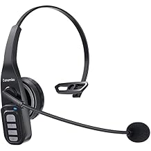 Conambo Trucker Bluetooth Headset 5.0 with Microphone Noise Cancelling Wireless Phone Headset 22Hrs Talktime Mute Button Bluetooth Headphones for Cell Phones Business Home Office Trucker