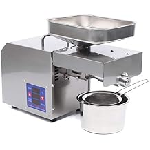 110V Oil Press Machine Heavy Duty Commercial Oil Machine Automatic Oil Expeller Extractor 600W Stainless Steel Cold/Hot Oil Extractor Electric Oil Making Machine for Home Oil Maker, Type C