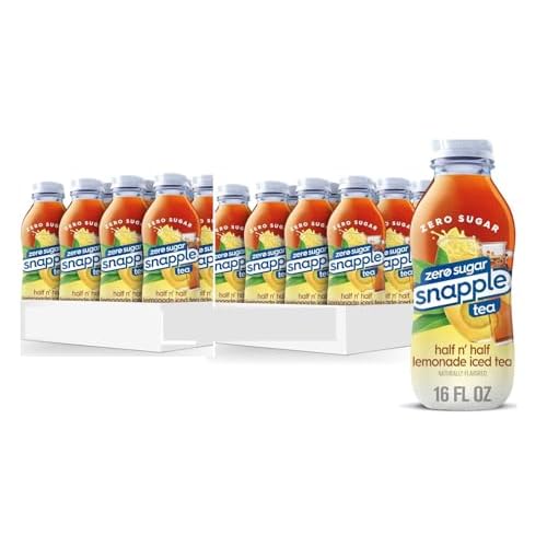 Snapple Zero Sugar Half & Half All Natural Lemonade Iced Tea Gluten Free 16 fl oz 100% Recycled Plastic Bottle 24 Pack