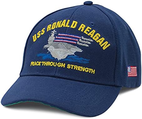 Ronald Reagan USS CVN 76 Commissioning Baseball Cap - Reagan Library Exclusive! Navy