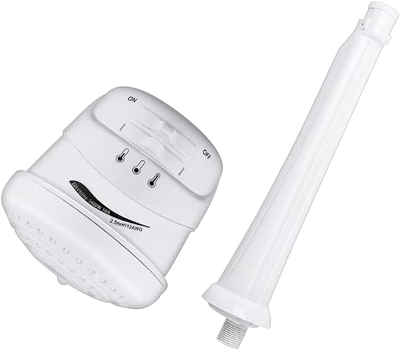 Electric Shower Head, Experience Instant Hot Showers with 5400W 110V Electric Shower Head Heater - 3 Gear Adjustable &  with Hose Bracket for Easy Mountin