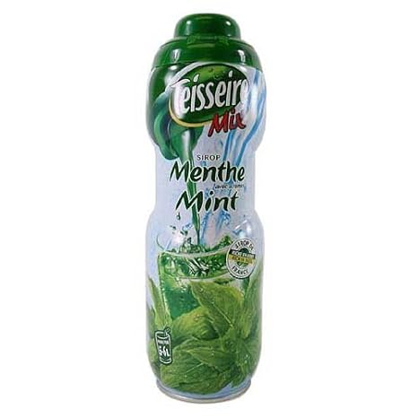 Mint Teisseire Concentrated Mint Syrup for drinks, sodas, and flavoring teas, 20.3 fl oz, Mint