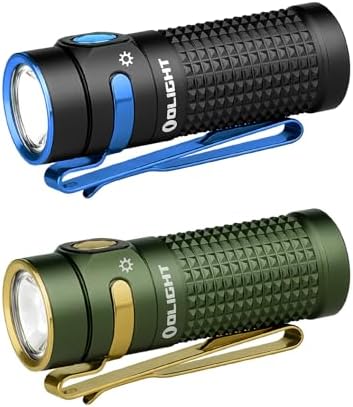 OLIGHT Baton4 Rechargeable EDC Flashlight, LED Pocket Light Black and OD Green