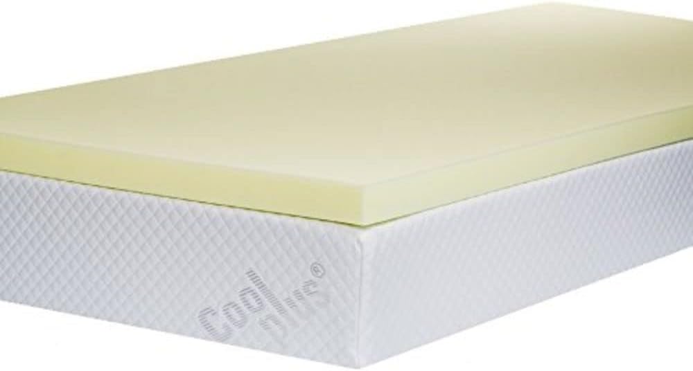 Caravan Memory Foam Mattress Topper,75 x 27 x 2-Inch, White