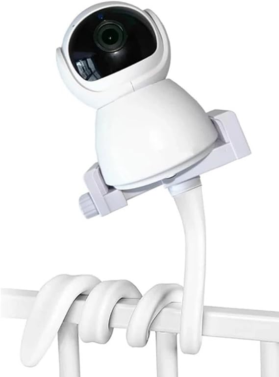 Baby Monitor Mount for Crib, Universal Baby Camera Mount Compatible for Infant Optics DXR-8 Pro, HB65/HB66 and Most Other Baby Monitors, Versatile Baby Monitor Stand with Clip