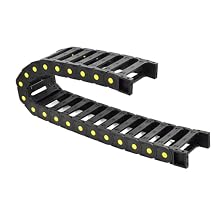 39.38 inch Plastic Drag Chain Cable Carrier, 1m Open Type Wire Drag Chain Cable Carrier R150 30x103mm Cable Drag Chain for CNC Router Electronic Industrial Machine