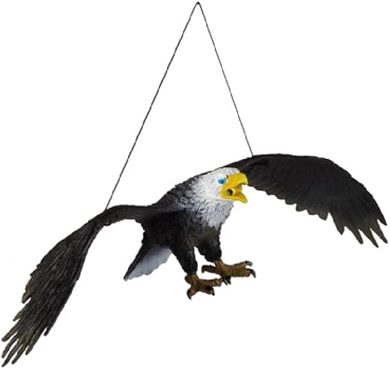 Ravensden Hanging Eagle Flying Rubber Figure - 28cm (2 colours, one sent at random)