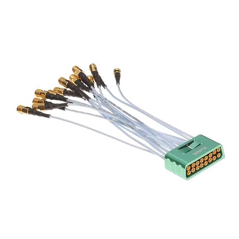RF Coaxial Cable Assembly, SMA to MXP, 6 Inch Length, 50 Ohm, 18 GHz Max Frequency