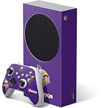 Skinit Decal Gaming Skin Compatible with Xbox Series S Bundle - Officially Licensed NFL Minnesota Vikings Retro Logo Design
