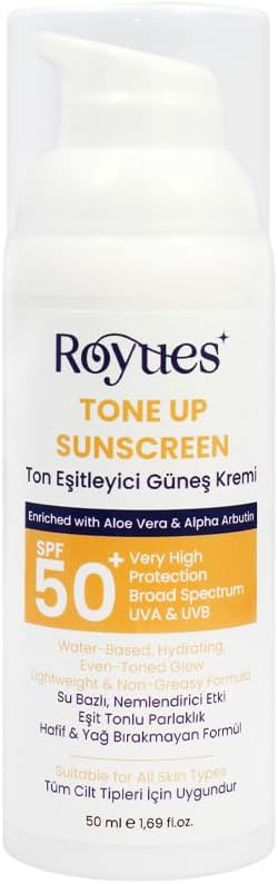 Ton Eşitleyici Yüz Güneş Kremi SPF50 - Cilt Bariyeri Onarıcı, Nemlendirici, 50ml