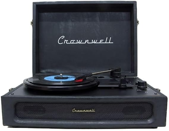 Casablanca Retro Çanta Pikap - 3 Devirli (33/45/78), Dahili Hoparlörlü, Bluetooth Bağlantılı, Nostaljik Taşınabilir Plak Çalar - Siyah
