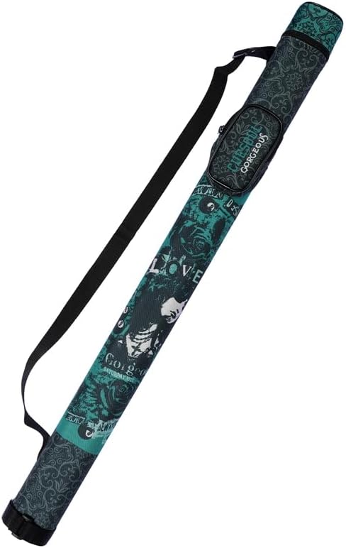 CUESOUL GORGEOUS Billiard Cue Hard Case,Holds 1 1/2 Pool Cue (1 Butt/1 Shaft)